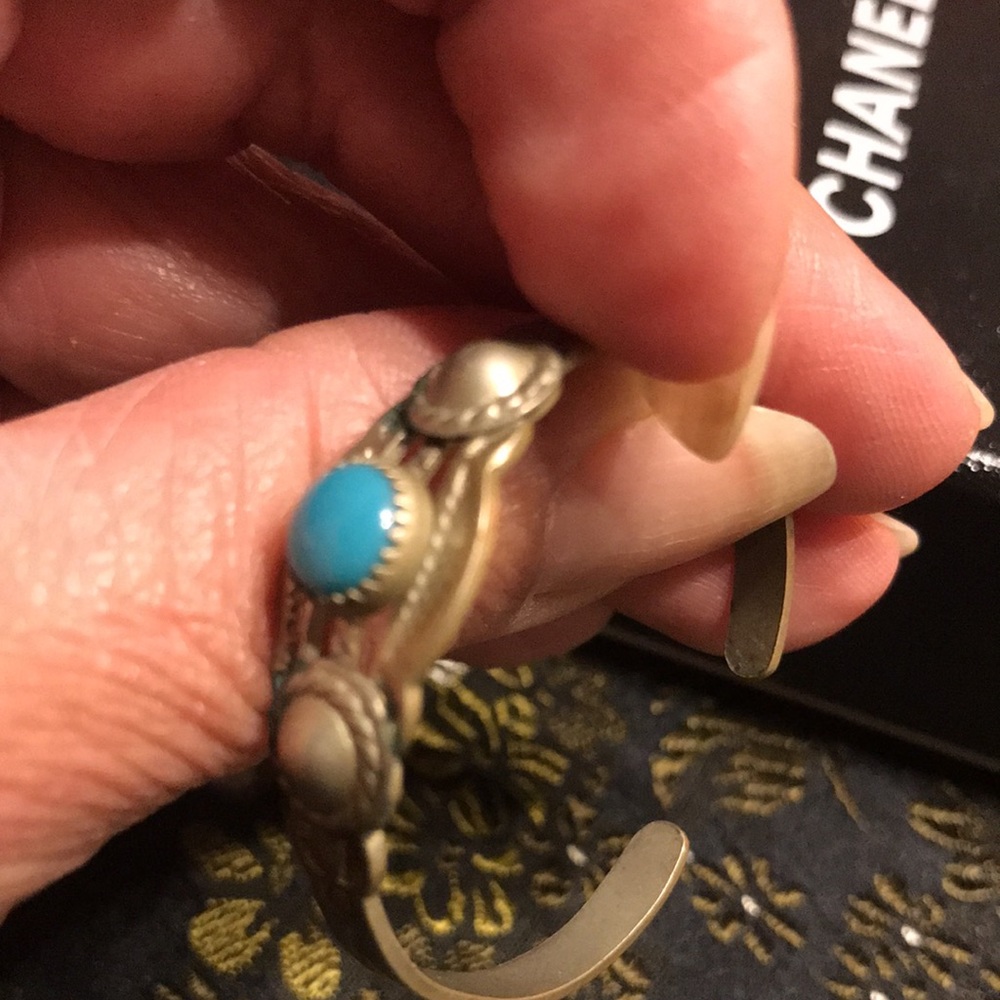 Baby Turquoise Cuff Bracelet - Picture 6 of 8